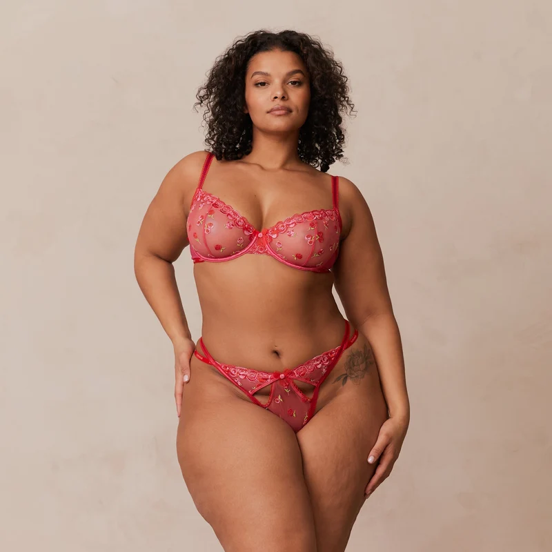 Blush Embroidered Balcony BH - Felroze