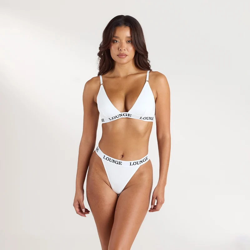 Bamboo Triangle BH - Effen Wit