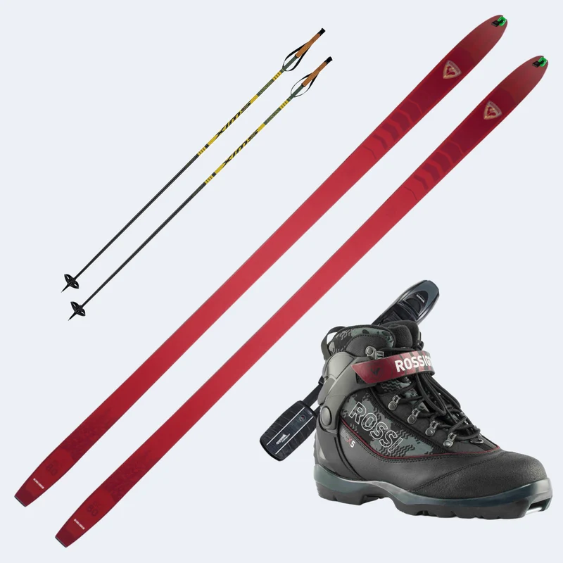 2027 Rossignol BC 80 Positrack Skis with Rossignol BC X5 Boots and Poles