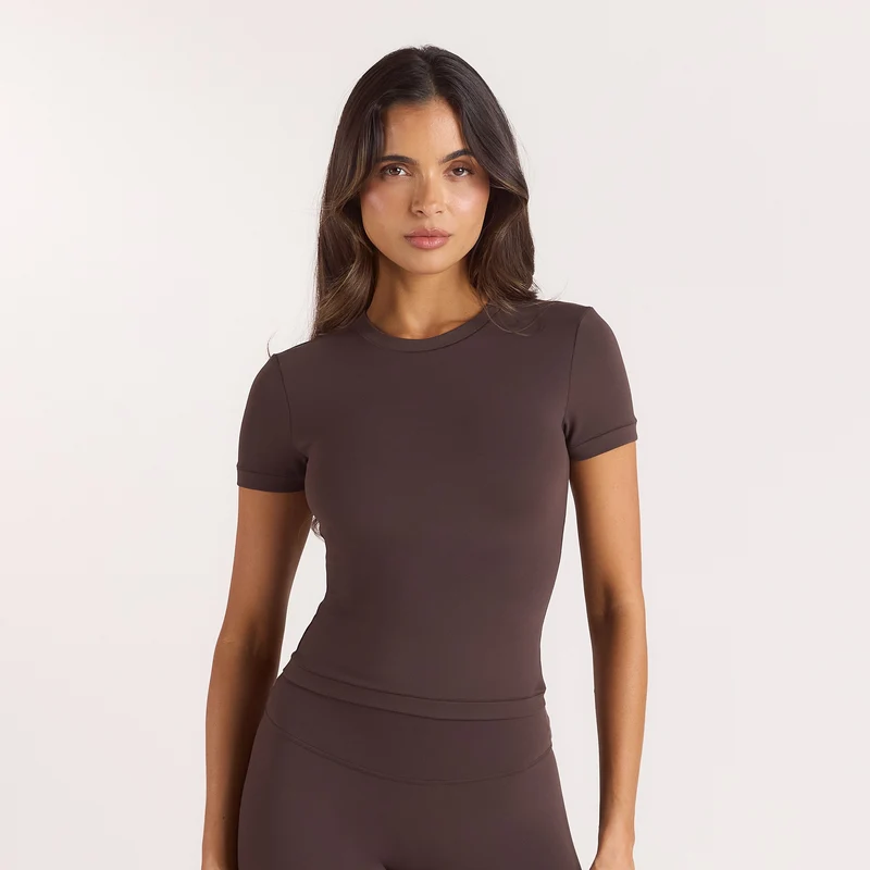 ContourSoft™ Short Sleeve T-Shirt - Donker Chocoladekleurig