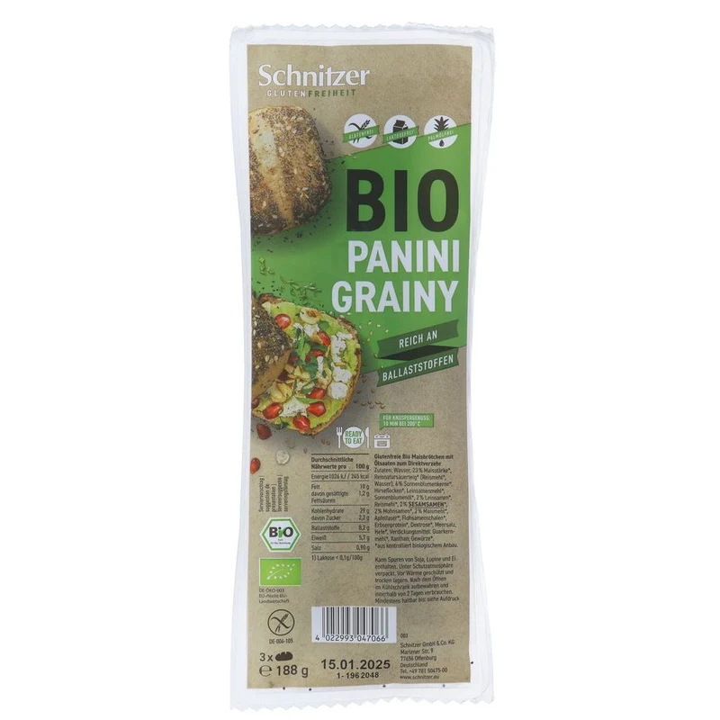 Schnitzer Panini Grainy Bio 188 gram