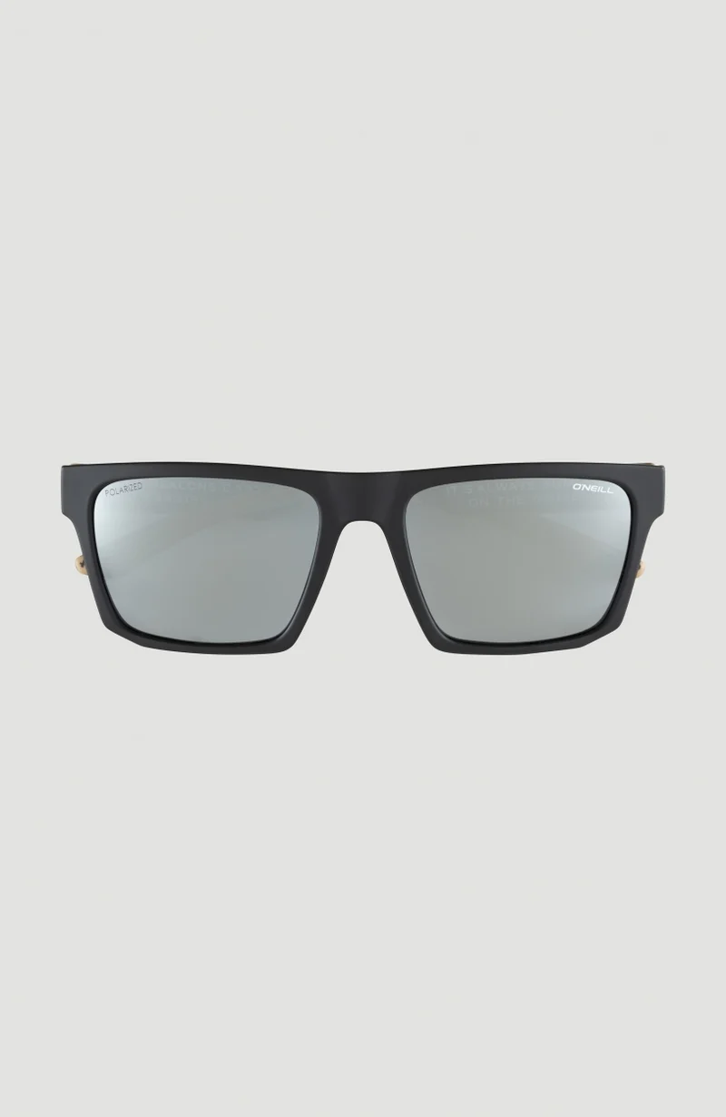 Beacons Sunglasses | MATTE BLACK/ GREEN RETRO PRINT