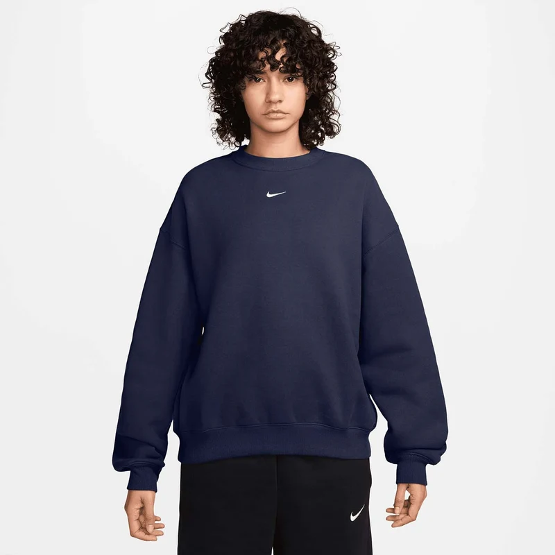 studio fleece crew-neck oversized trui