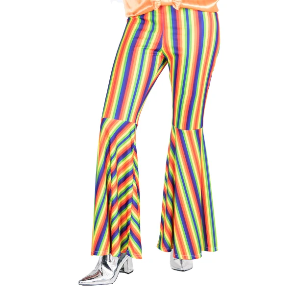 Flarebroek rainbow stripes