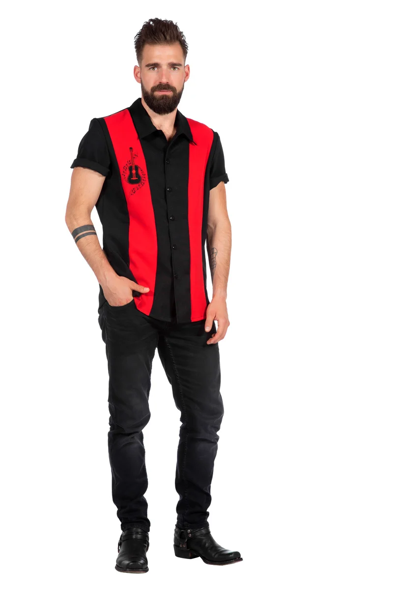 Rockabilly shirt Dean heren