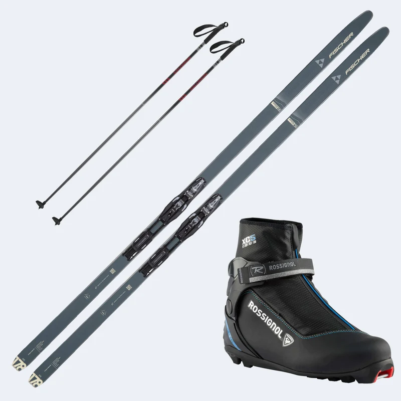 2027 Fischer Adventure 56 Crown Skis with Rossignol XC 5 Boots and Poles