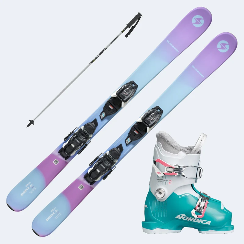 2026 Blizzard Sheeva Twin Junior Skis with SpeedMachine J Boots and Poles