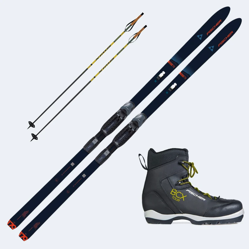 2027 Fischer Traverse 78 Crown Skis with Fischer BCX Tour Boots and Poles