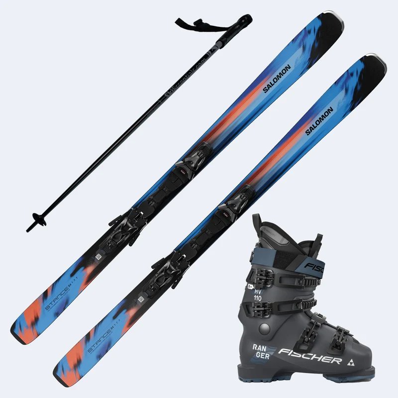 2027 Salomon Stance 84 Skis with Fischer Ranger HV 110 HV GW Boots and Poles
