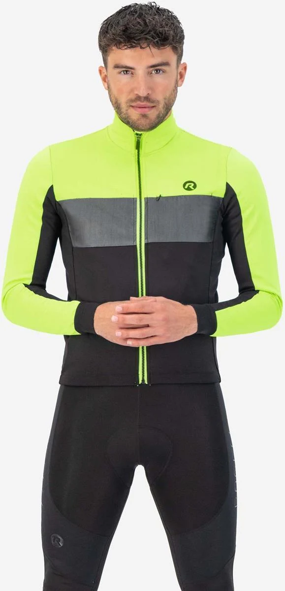 winterjack attq zwart/fluor-geel