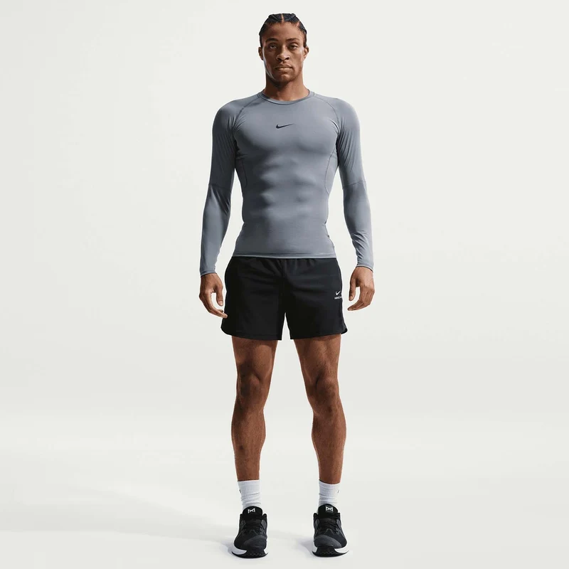 Pro Men's Dri-fit strakke fitnesstop met lange mouwen