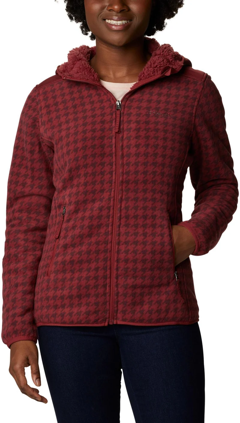 winter pass print fleece full zip